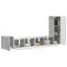 Set comodă TV Pe perete 3 pcs Gri din beton Lemn compozit - WALTI WALTI