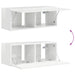 Set comodă TV Pe perete 3 pcs Alb lucios Lemn compozit - WALTI WALTI