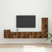 Set comodă TV Pe perete 3 pcs Stejar fumuriu Lemn compozit - WALTI WALTI