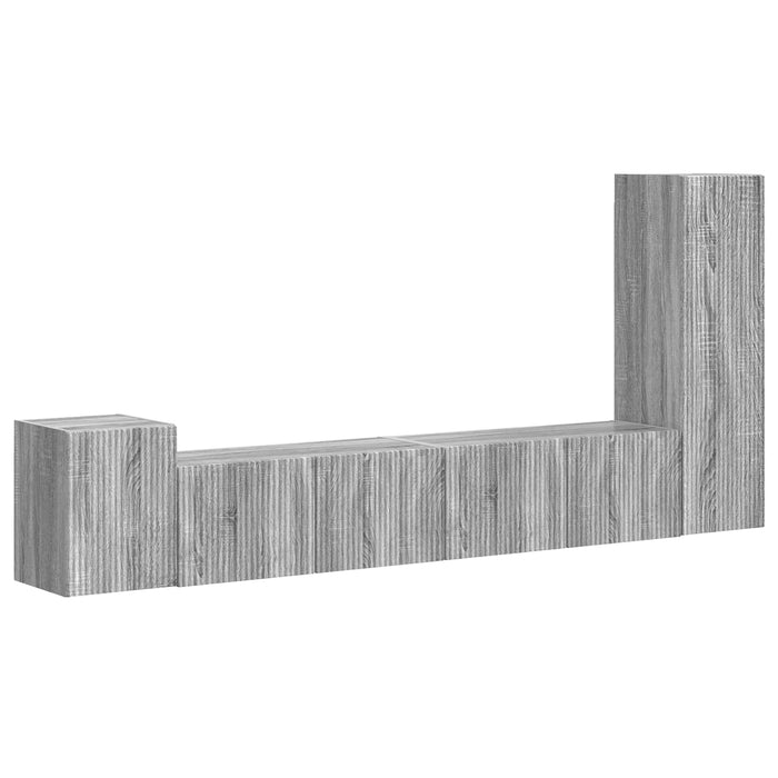 Set comodă TV Pe perete 3 pcs Gri Sonoma Lemn compozit - WALTI WALTI