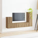 Set comodă TV Pe perete 3 pcs Stejar Artizanal Lemn compozit - WALTI WALTI