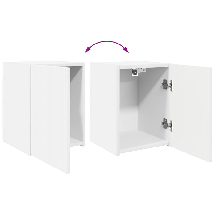 Set comodă TV Pe perete 4 pcs Alb Lemn compozit - WALTI WALTI