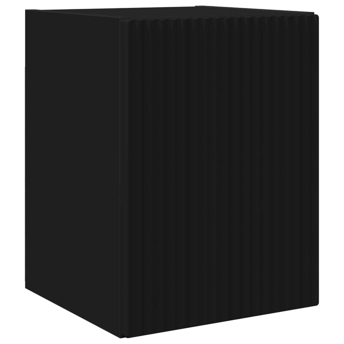 Set comodă TV Pe perete 4 pcs Negru Lemn compozit - WALTI WALTI