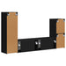 Set comodă TV Pe perete 4 pcs Negru Lemn compozit - WALTI WALTI