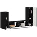 Set comodă TV Pe perete 4 pcs Negru Lemn compozit - WALTI WALTI