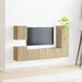 Set comodă TV Pe perete 4 pcs Stejar Sonoma Lemn compozit - WALTI WALTI