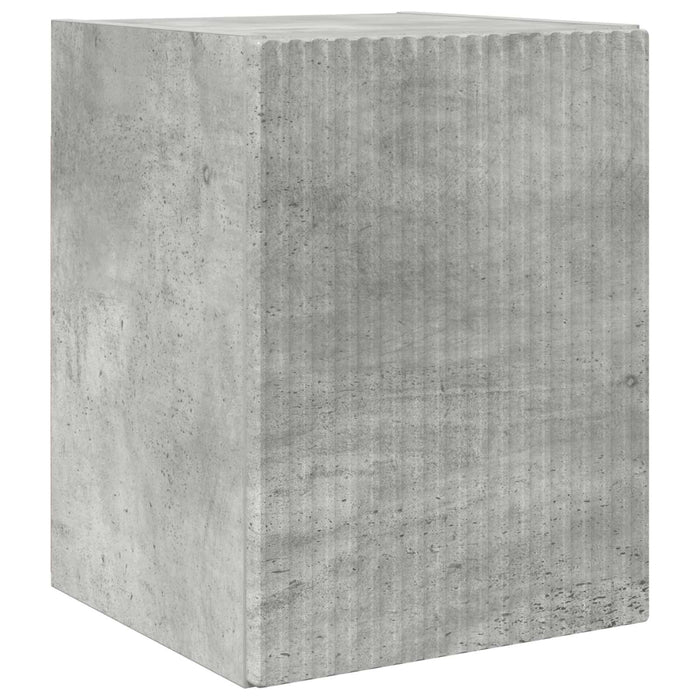 Set comodă TV Pe perete 4 pcs Gri din beton Lemn compozit - WALTI WALTI