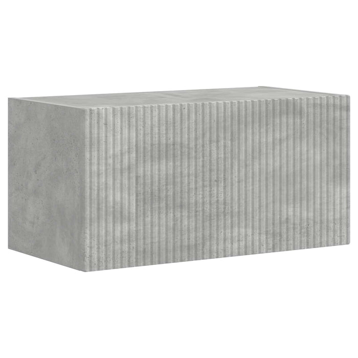 Set comodă TV Pe perete 4 pcs Gri din beton Lemn compozit - WALTI WALTI