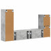 Set comodă TV Pe perete 4 pcs Gri din beton Lemn compozit - WALTI WALTI