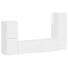 Set comodă TV Pe perete 4 pcs Alb lucios Lemn compozit - WALTI WALTI