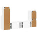 Set comodă TV Pe perete 4 pcs Alb lucios Lemn compozit - WALTI WALTI