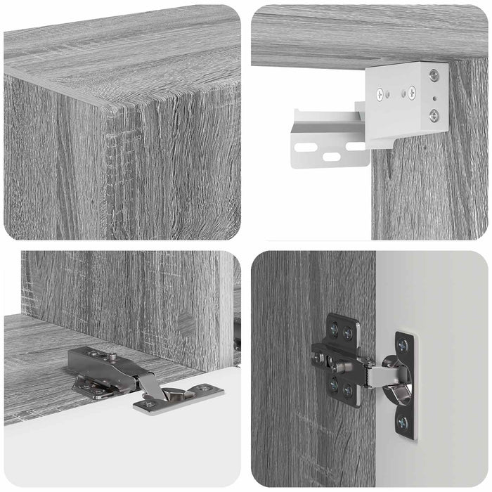 Set comodă TV Pe perete 4 pcs Gri Sonoma Lemn compozit - WALTI WALTI