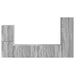 Set comodă TV Pe perete 4 pcs Gri Sonoma Lemn compozit - WALTI WALTI