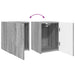 Set comodă TV Pe perete 4 pcs Gri Sonoma Lemn compozit - WALTI WALTI