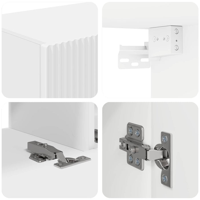 Set comodă TV Pe perete 4 pcs Alb Lemn compozit - WALTI WALTI