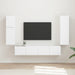 Set comodă TV Pe perete 4 pcs Alb Lemn compozit - WALTI WALTI