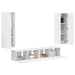 Set comodă TV Pe perete 4 pcs Alb Lemn compozit - WALTI WALTI