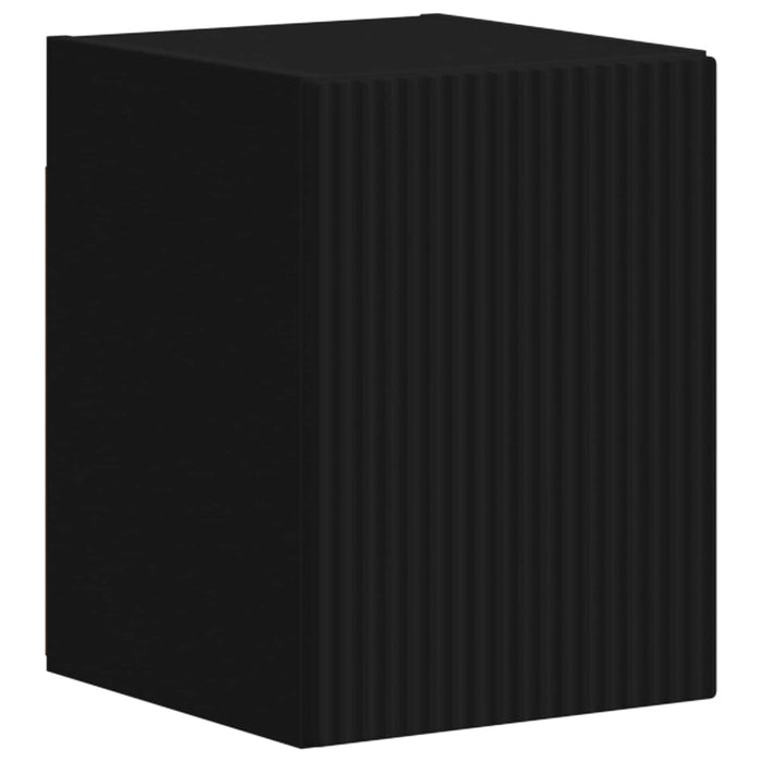 Set comodă TV Pe perete 4 pcs Negru Lemn compozit - WALTI WALTI