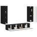 Set comodă TV Pe perete 4 pcs Negru Lemn compozit - WALTI WALTI