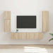 Set comodă TV Pe perete 4 pcs Stejar Sonoma Lemn compozit - WALTI WALTI