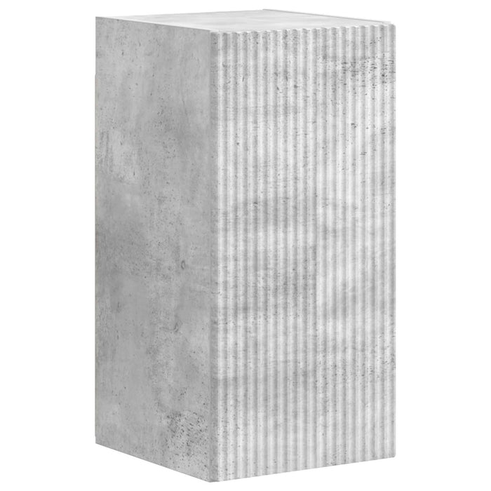 Set comodă TV Pe perete 4 pcs Gri din beton Lemn compozit - WALTI WALTI