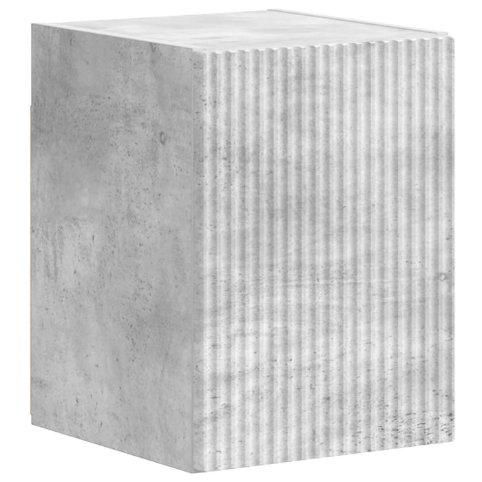 Set comodă TV Pe perete 4 pcs Gri din beton Lemn compozit - WALTI WALTI