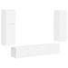 Set comodă TV Pe perete 4 pcs Alb lucios Lemn compozit - WALTI WALTI