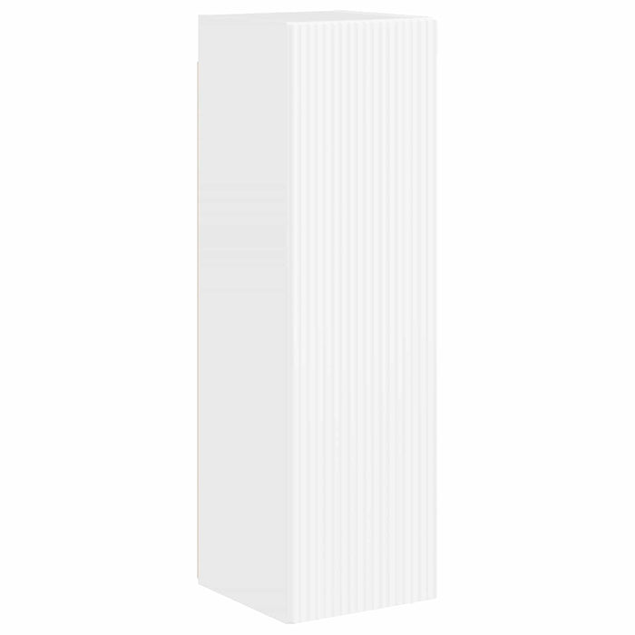 Set comodă TV Pe perete 4 pcs Alb lucios Lemn compozit - WALTI WALTI