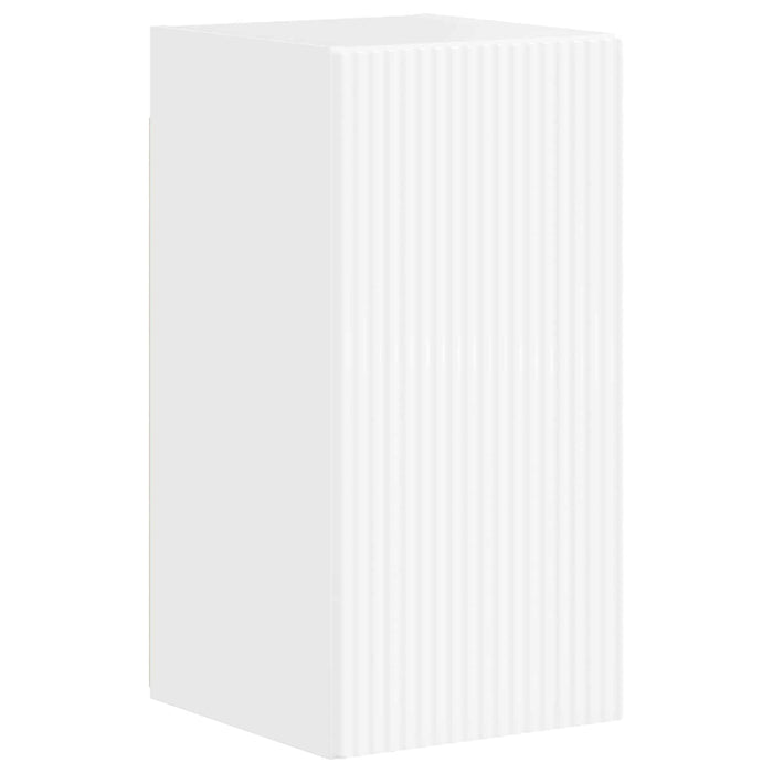 Set comodă TV Pe perete 4 pcs Alb lucios Lemn compozit - WALTI WALTI
