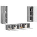 Set comodă TV Pe perete 4 pcs Gri Sonoma Lemn compozit - WALTI WALTI