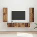 Set comodă TV Pe perete 4 pcs Lemn vechi Lemn compozit - WALTI WALTI
