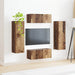Set comodă TV Pe perete 4 pcs Lemn vechi Lemn compozit - WALTI WALTI
