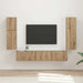 Set comodă TV Pe perete 4 pcs Stejar Artizanal Lemn compozit - WALTI WALTI