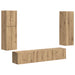 Set comodă TV Pe perete 4 pcs Stejar Artizanal Lemn compozit - WALTI WALTI