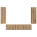 Set comodă TV Pe perete 4 pcs Stejar Artizanal Lemn compozit - WALTI WALTI