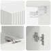 Set comodă TV Pe perete 4 pcs Alb Lemn compozit - WALTI WALTI