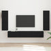 Set comodă TV Pe perete 4 pcs Negru Lemn compozit - WALTI WALTI