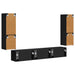 Set comodă TV Pe perete 4 pcs Negru Lemn compozit - WALTI WALTI