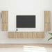 Set comodă TV Pe perete 4 pcs Stejar Sonoma Lemn compozit - WALTI WALTI