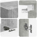 Set comodă TV Pe perete 4 pcs Gri din beton Lemn compozit - WALTI WALTI