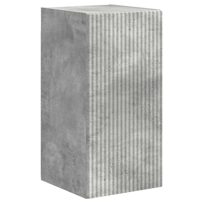 Set comodă TV Pe perete 4 pcs Gri din beton Lemn compozit - WALTI WALTI