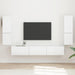 Set comodă TV Pe perete 4 pcs Alb lucios Lemn compozit - WALTI WALTI