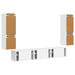 Set comodă TV Pe perete 4 pcs Alb lucios Lemn compozit - WALTI WALTI