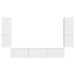 Set comodă TV Pe perete 4 pcs Alb lucios Lemn compozit - WALTI WALTI
