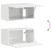 Set comodă TV Pe perete 4 pcs Alb lucios Lemn compozit - WALTI WALTI