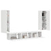 Set comodă TV Pe perete 4 pcs Alb lucios Lemn compozit - WALTI WALTI