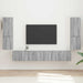Set comodă TV Pe perete 4 pcs Gri Sonoma Lemn compozit - WALTI WALTI