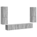 Set comodă TV Pe perete 4 pcs Gri Sonoma Lemn compozit - WALTI WALTI