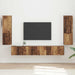 Set comodă TV Pe perete 4 pcs Lemn vechi Lemn compozit - WALTI WALTI