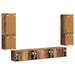 Set comodă TV Pe perete 4 pcs Lemn vechi Lemn compozit - WALTI WALTI